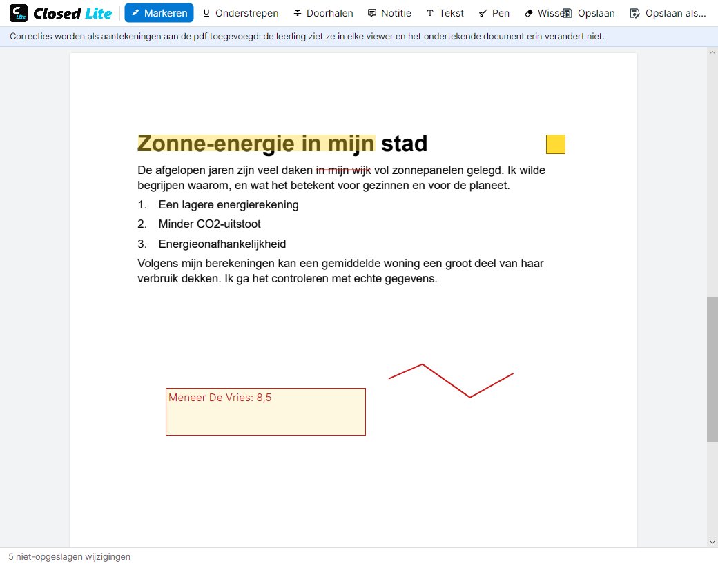Een ingeleverde pdf nakijken