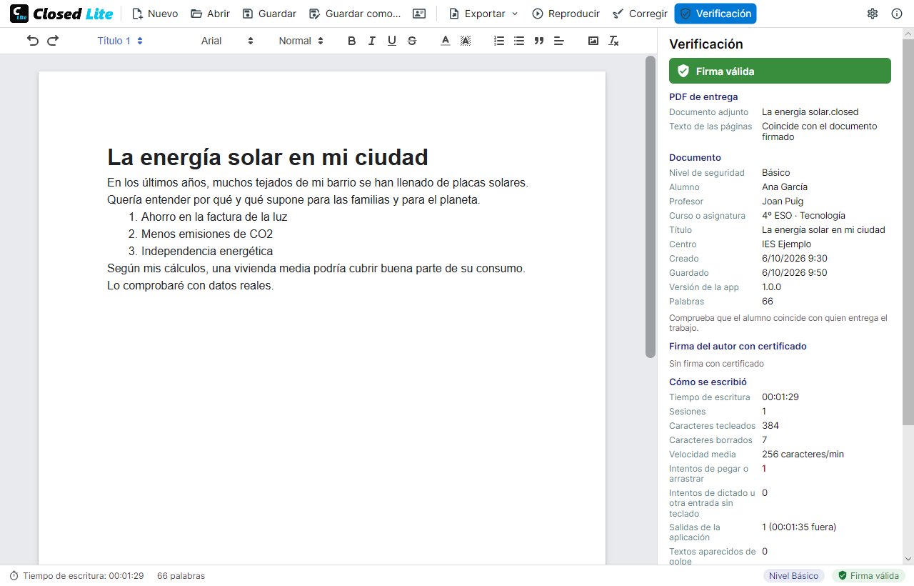 Verificar un PDF de entrega