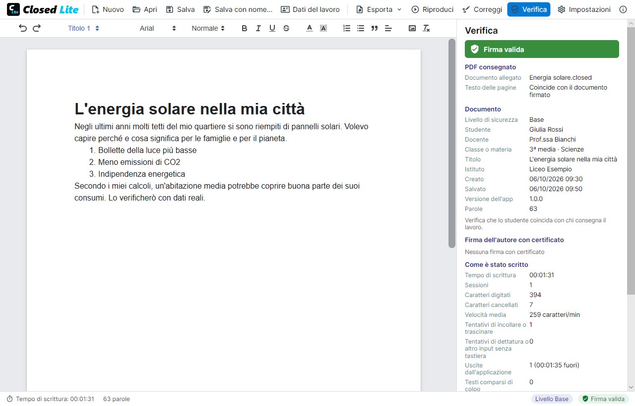 Verificare un PDF di consegna