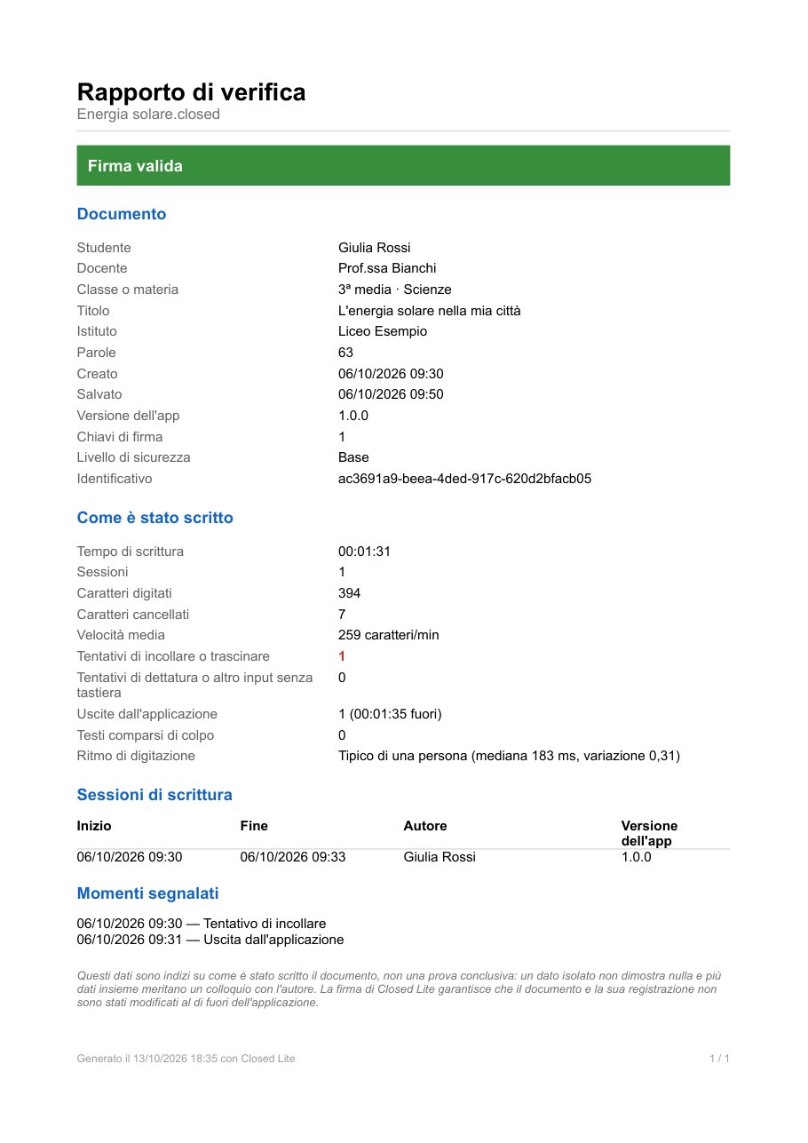 Rapporto di verifica