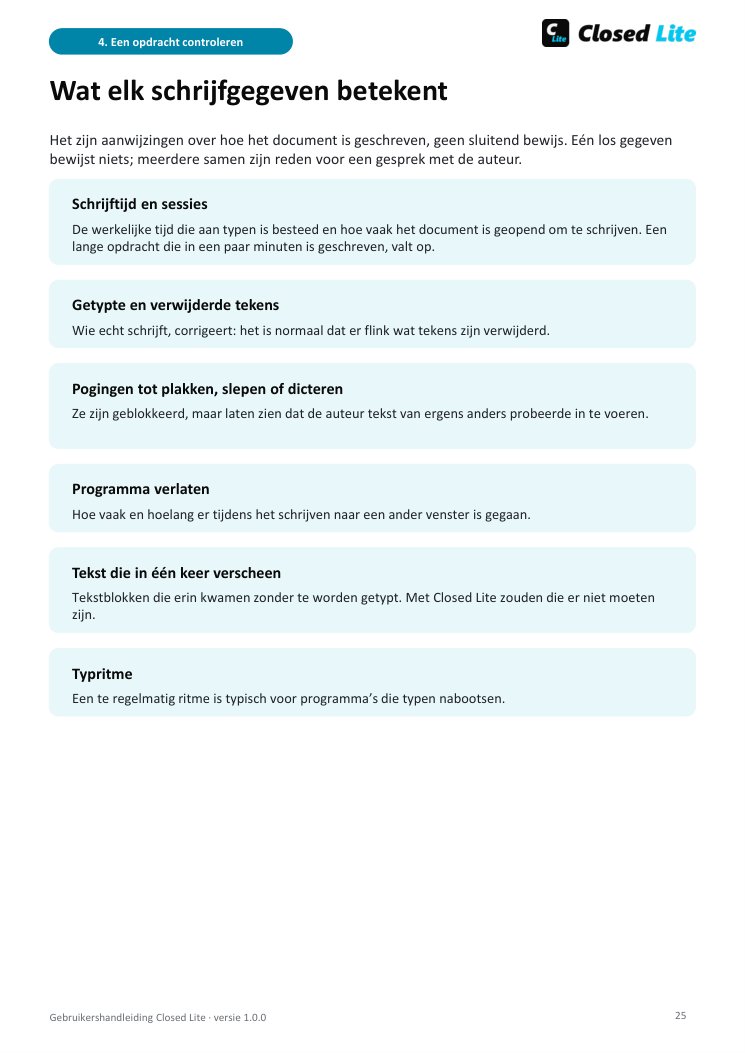 Een pagina uit de handleiding: het afspeelvenster