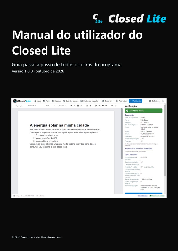 Capa do manual do Closed Lite